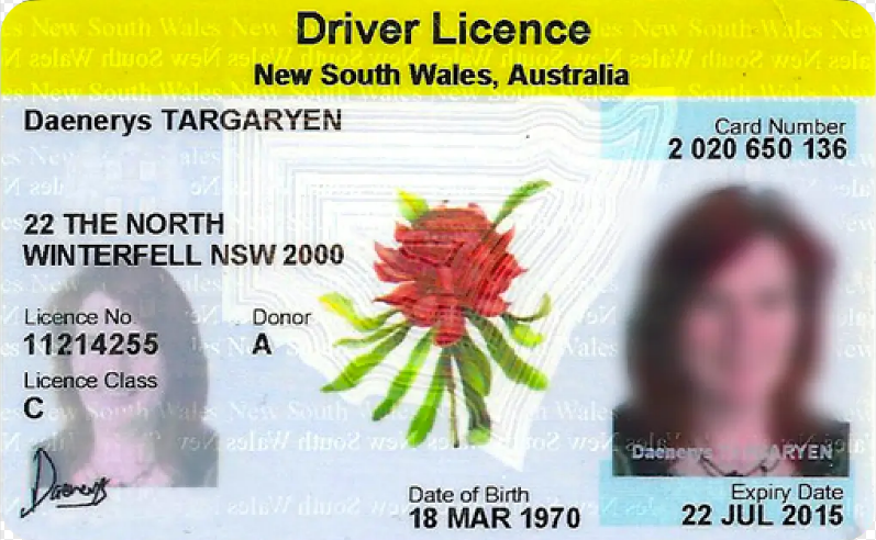 NSW Drivers License